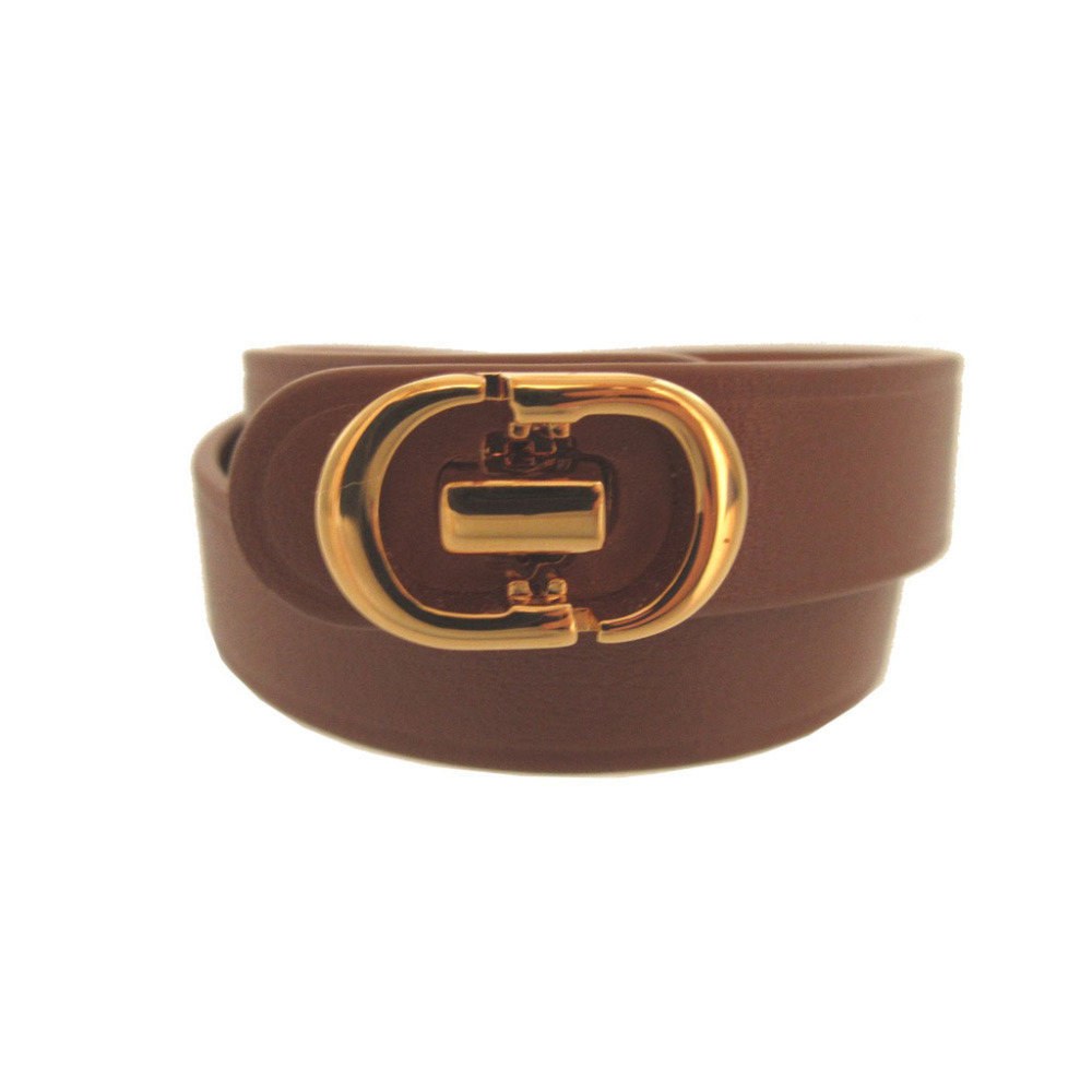 DIOR Brown Leather Charm Bracelet